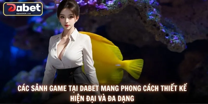 Các sảnh game tại DABET mang phong cách thiết kế hiện đại và đa dạng