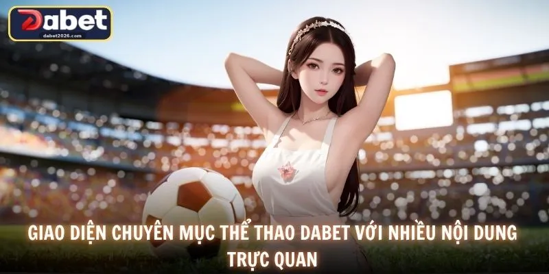 Giao diện chuyên mục thể thao DABET với nhiều nội dung trực quan