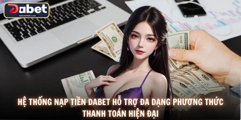 Hệ thống nạp tiền DABET hỗ trợ đa dạng phương thức thanh toán hiện đại
